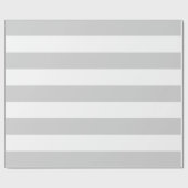 Trendy Grey and White Stripes Cadeaupapier (Vlak)
