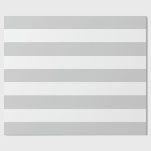 Trendy Grey and White Stripes Cadeaupapier (Vlak)