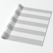 Trendy Grey and White Stripes Cadeaupapier (Uitgerold)