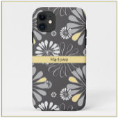 Trendy Grey and Yellow Floral Case-Mate iPhone Case