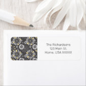 Trendy Grey and Yellow Floral Etiket (Insitu)