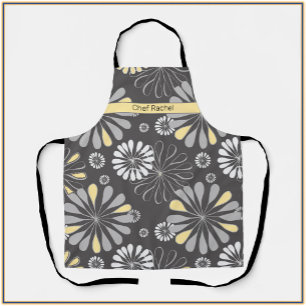 Trendy Grey and Yellow Floral Schort