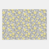 Trendy Grey and Yellow Florals Inpakpapier Vel (Voorkant 2)