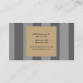 Trendy Grey Beige Pattern Manager Visitekaartje (Achterkant)
