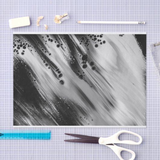 Trendy Grey/Black Abstract, ontkoppelingspagboek Tissuepapier (Craft)