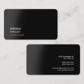 Trendy Grey Black Attractive Plain Chic Visitekaartje (Voorkant / Achterkant)