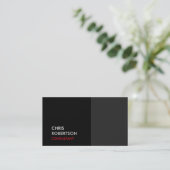 Trendy Grey Black Attractive Visitekaartje (Staand voorkant)