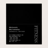 Trendy Grey Black Fitness Sport Visitekaartje (Buitenkant ongevouwen)