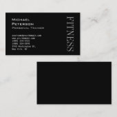 Trendy Grey Black Fitness Sport Visitekaartje (Voorkant / Achterkant)