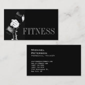 Trendy Grey Black Fitness Sport Visitekaartje (Voorkant / Achterkant)