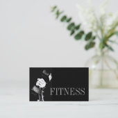 Trendy Grey Black Fitness Sport Visitekaartje (Staand voorkant)