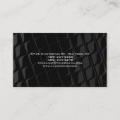 Trendy Grey Black Pattern Monogram Visitekaartje (Achterkant)