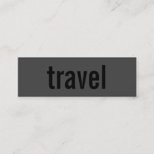 Trendy Grey Black Plain Travel Agent Visitekaartje