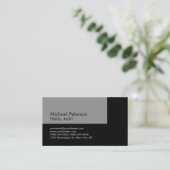 Trendy Grey Black Travel Agent Visitekaartje (Staand voorkant)