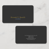 Trendy Grey Gold Blue Plain Creative Modern Visitekaartje (Voorkant / Achterkant)