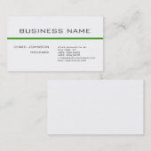 Trendy Grey Green White Plain Visitekaartje (Voorkant / Achterkant)