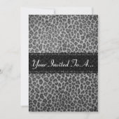 Trendy Grey Leopard Print Bachelorette Party Kaart (Voorkant)