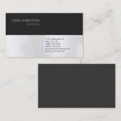 Trendy Grey Light White Visitekaartje (Voorkant / Achterkant)