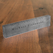 Trendy Grey Modern Design Unieke Persoonlijke Naambordje (Zijkant)