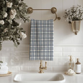 Trendy Grey Plaid Tartan Towels Sleek Subtle Look Bad Handdoek