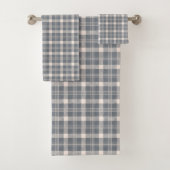 Trendy Grey Plaid Tartan Towels Sleek Subtle Look Bad Handdoek (Insitu)