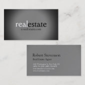 Trendy Grey Real Estate Agent Visitekaartje (Voorkant / Achterkant)