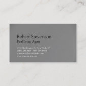 Trendy Grey Real Estate Agent Visitekaartje (Achterkant)