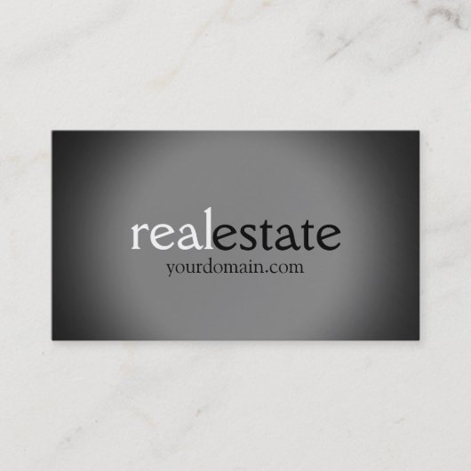 Trendy Grey Real Estate Agent Visitekaartje (Voorkant)