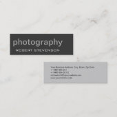 Trendy Grey Skinny Photographer Visitekaartje (Voorkant / Achterkant)