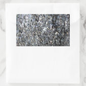 Trendy Grey Stone Rechthoekige Sticker (Tas)