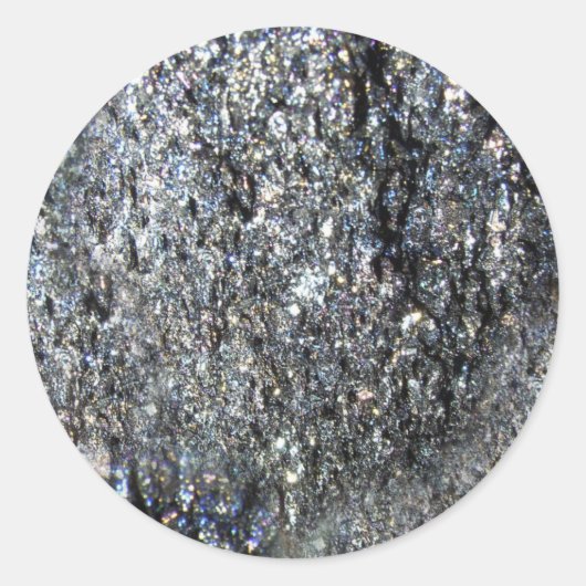 Trendy Grey Stone Ronde Sticker (Voorkant)