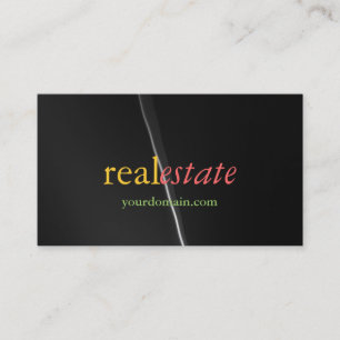 Trendy Grey Wave Real Estate Agent Visitekaartje