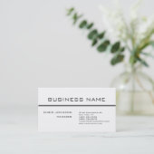 Trendy Grey White Plain Clean Visitekaartje (Staand voorkant)
