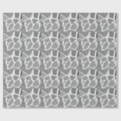 Trendy Grey White Tile Pattern Cadeaupapier (Vlak)