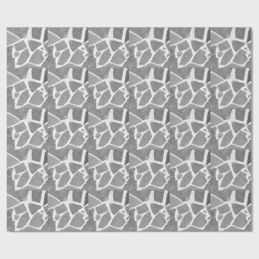 Trendy Grey White Tile Pattern Cadeaupapier (Vlak)