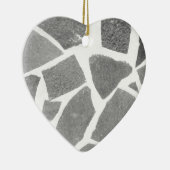 Trendy Grey White Tile Pattern Keramisch Ornament (Rechts)