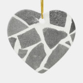 Trendy Grey White Tile Pattern Keramisch Ornament (Voorkant)
