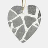 Trendy Grey White Tile Pattern Keramisch Ornament (Links)