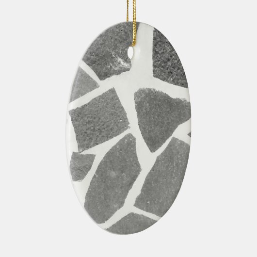 Trendy Grey White Tile Pattern Keramisch Ornament (Rechts)