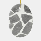 Trendy Grey White Tile Pattern Keramisch Ornament (Voorkant)
