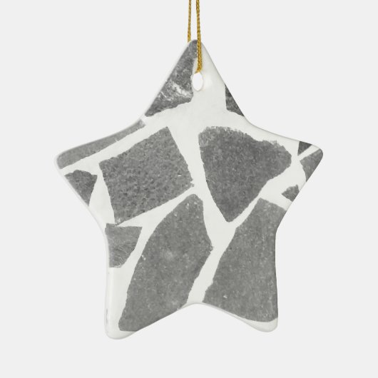 Trendy Grey White Tile Pattern Keramisch Ornament (Rechts)