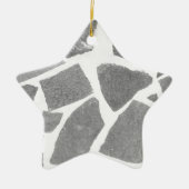 Trendy Grey White Tile Pattern Keramisch Ornament (Voorkant)