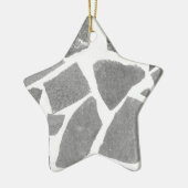 Trendy Grey White Tile Pattern Keramisch Ornament (Links)