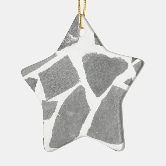 Trendy Grey White Tile Pattern Keramisch Ornament (Links)