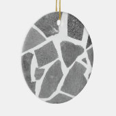 Trendy Grey White Tile Pattern Keramisch Ornament (Rechts)