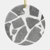 Trendy Grey White Tile Pattern Keramisch Ornament (Voorkant)