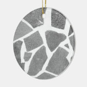 Trendy Grey White Tile Pattern Keramisch Ornament (Links)