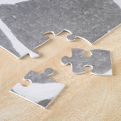 Trendy Grey White Tile Pattern Legpuzzel (Zijkant)