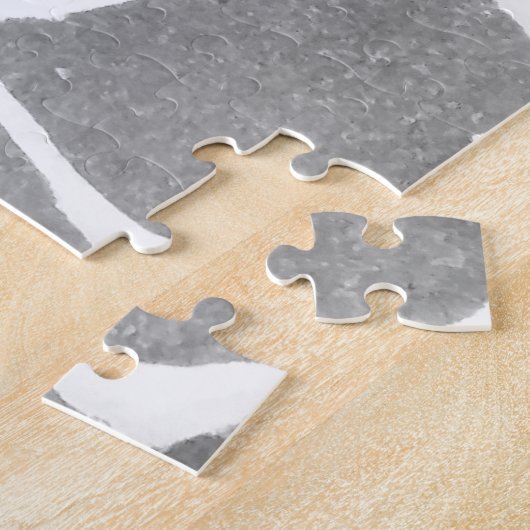 Trendy Grey White Tile Pattern Legpuzzel (Zijkant)