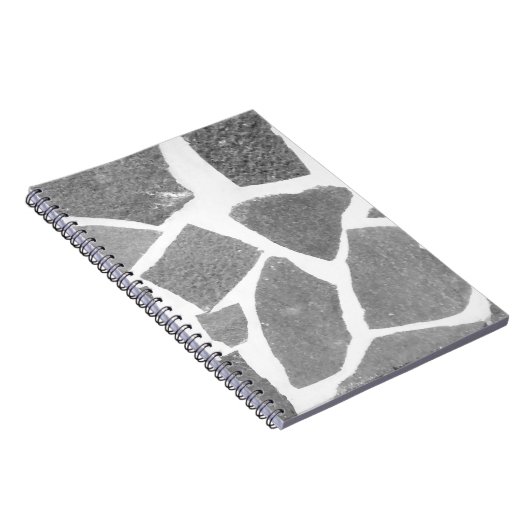 Trendy Grey White Tile Pattern Notitieboek (Rechterzijde)